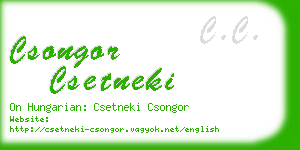 csongor csetneki business card